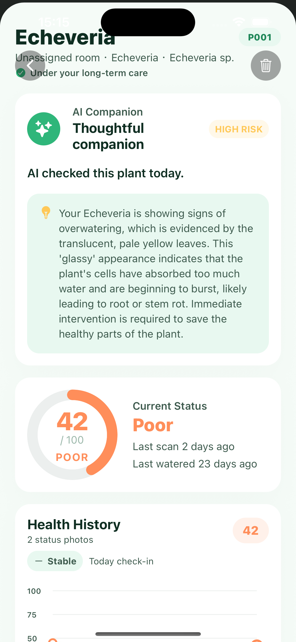 PlantKeeper recovery plan screenshot